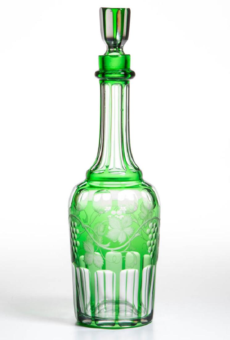 CUT OVERLAY PUNTY AND PANEL QUART DECANTER (1 of 1)