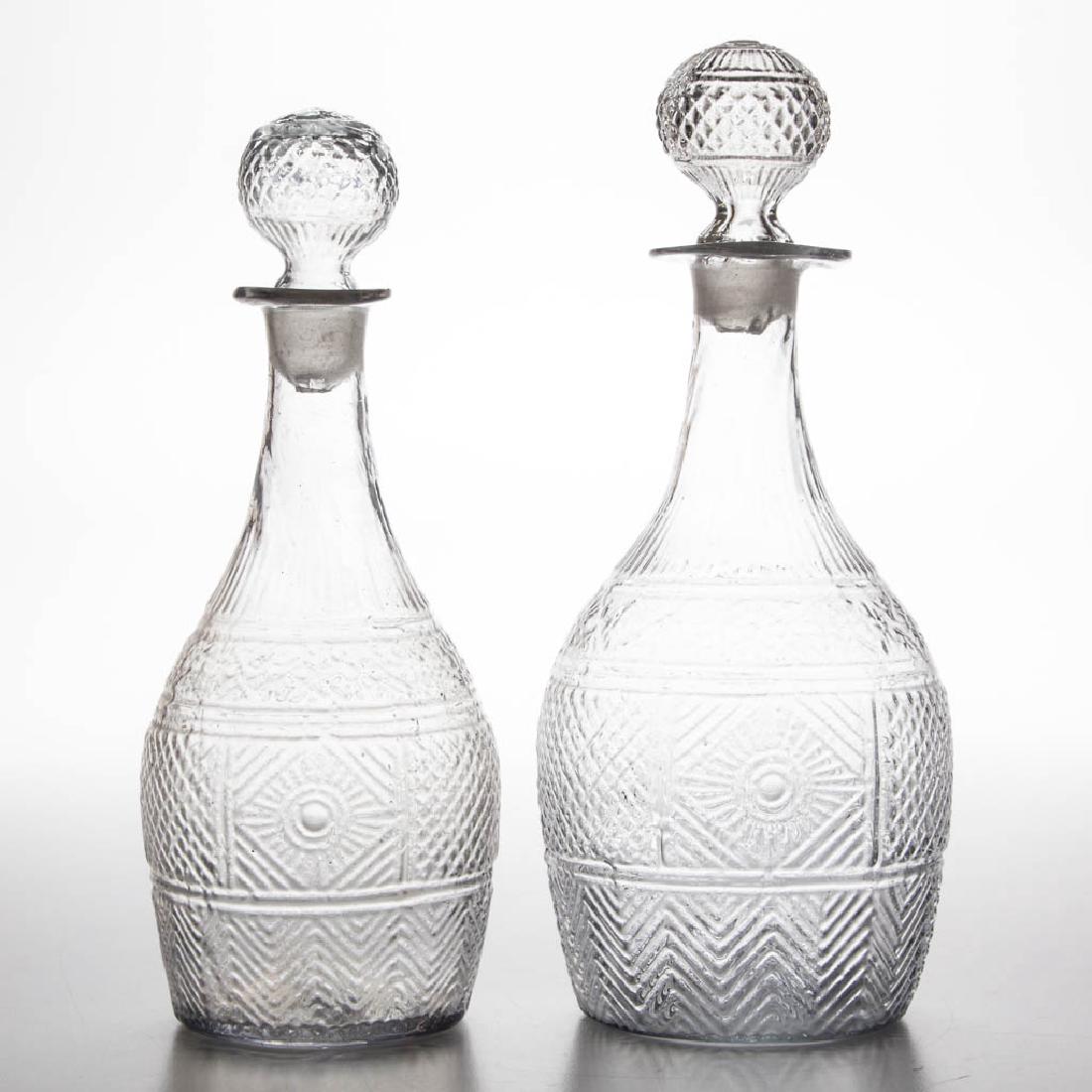 BLOWN-MOLDED GIII-26 PINT AND QUART DECANTERS, LOT OF (1 of 1)