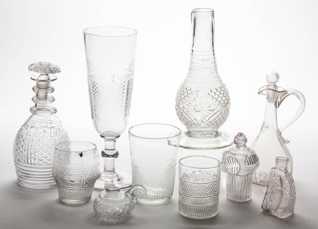 ASSORTED BLOWN- AND PATTERN-MOLDED ARTICLES, LOT OF TEN (1 of 1)