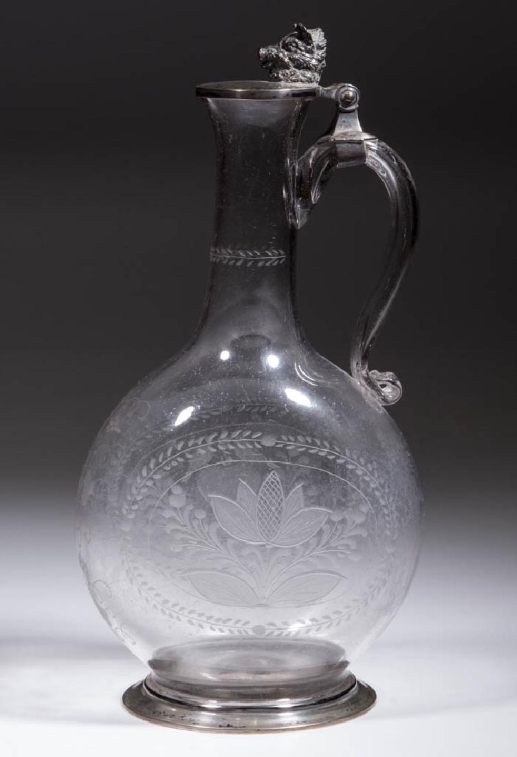 FREE-BLOWN AND ENGRAVED EWER (1 of 3)