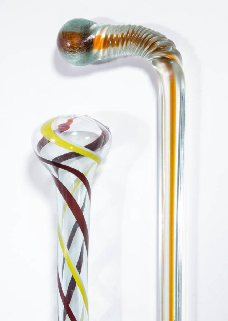 FREE-BLOWN GLASS WALKING STICK / PARADE STAFF (1 of 1)