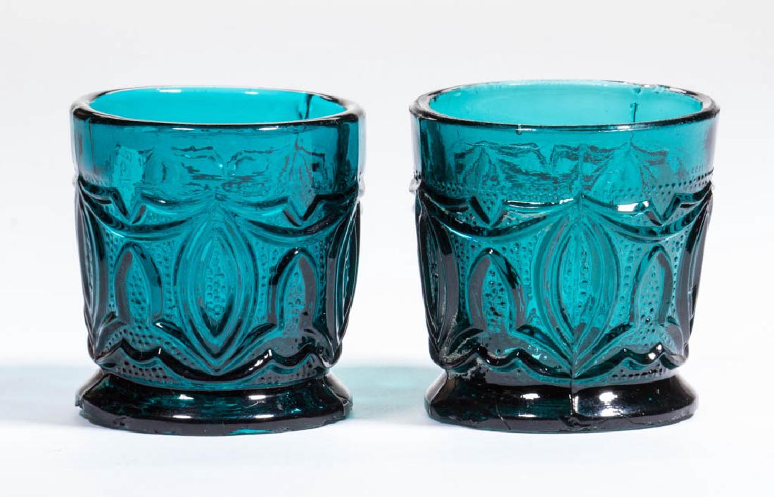 PRESSED LACY POINTED OVAL TOY TUMBLERS, LOT OF TWO (1 of 1)