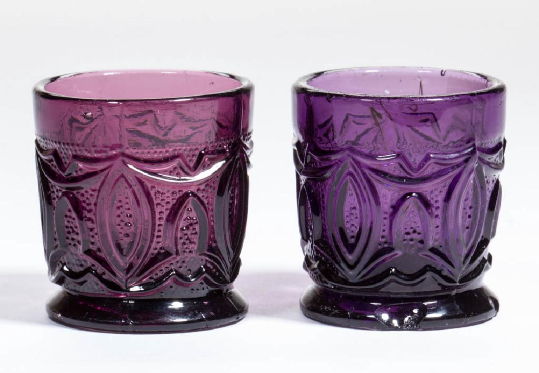 PRESSED LACY POINTED OVAL TOY TUMBLERS, LOT OF TWO (1 of 1)