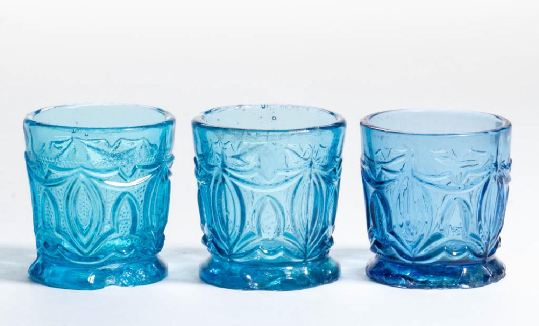 PRESSED LACY POINTED OVAL TOY TUMBLERS, LOT OF THREE (1 of 1)