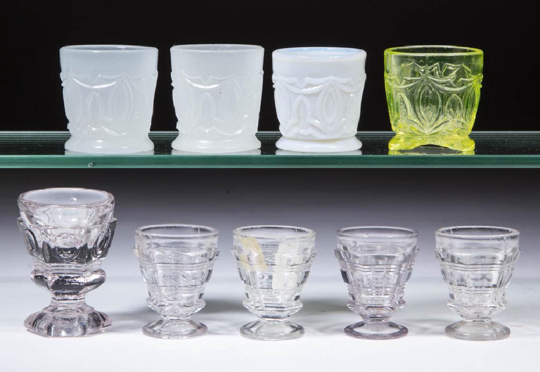 ASSORTED PRESSED GLASS TOY ARTICLES, LOT OF NINE (1 of 1)