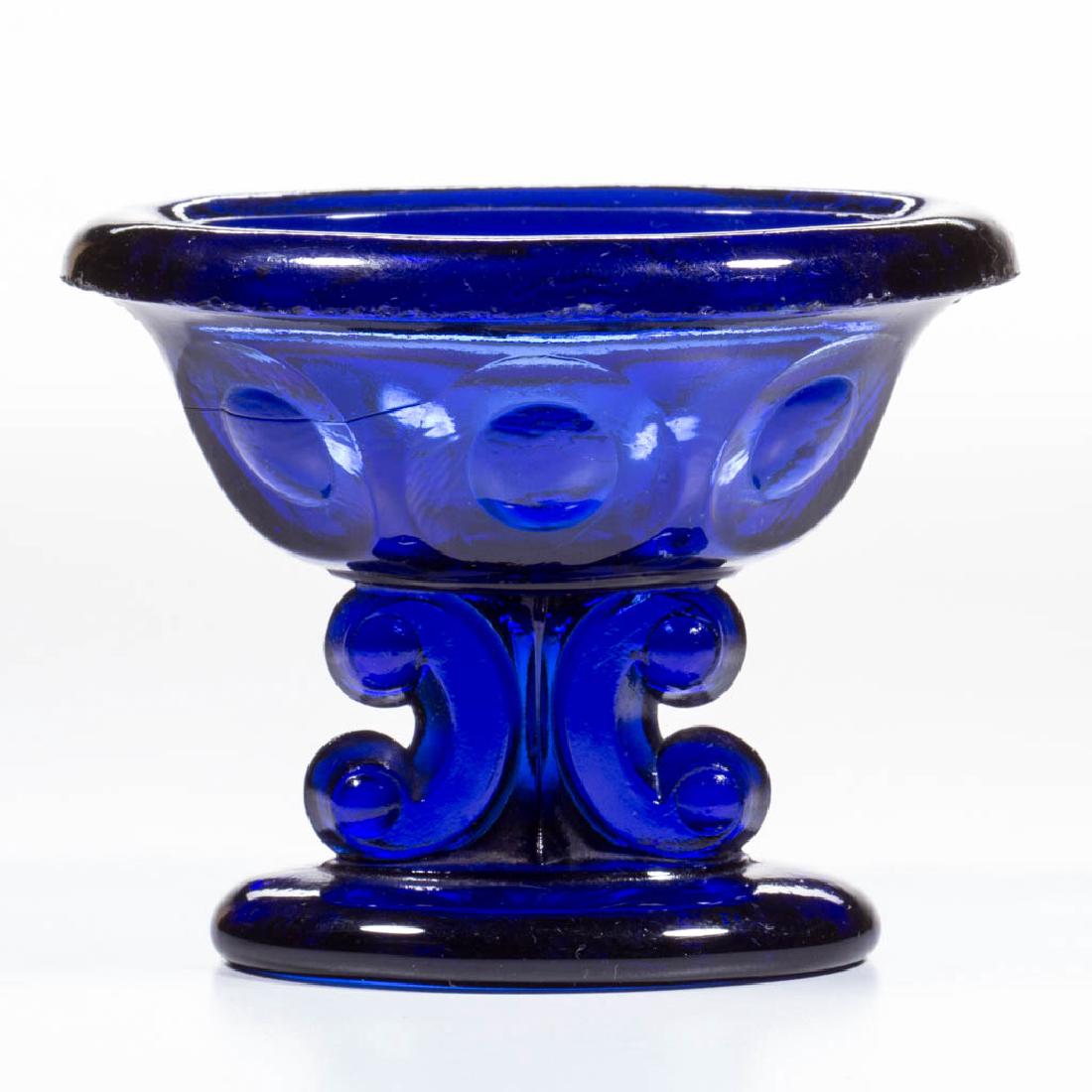 BULLS-EYE AND SCROLL PRESSED OPEN SALT (1 of 1)