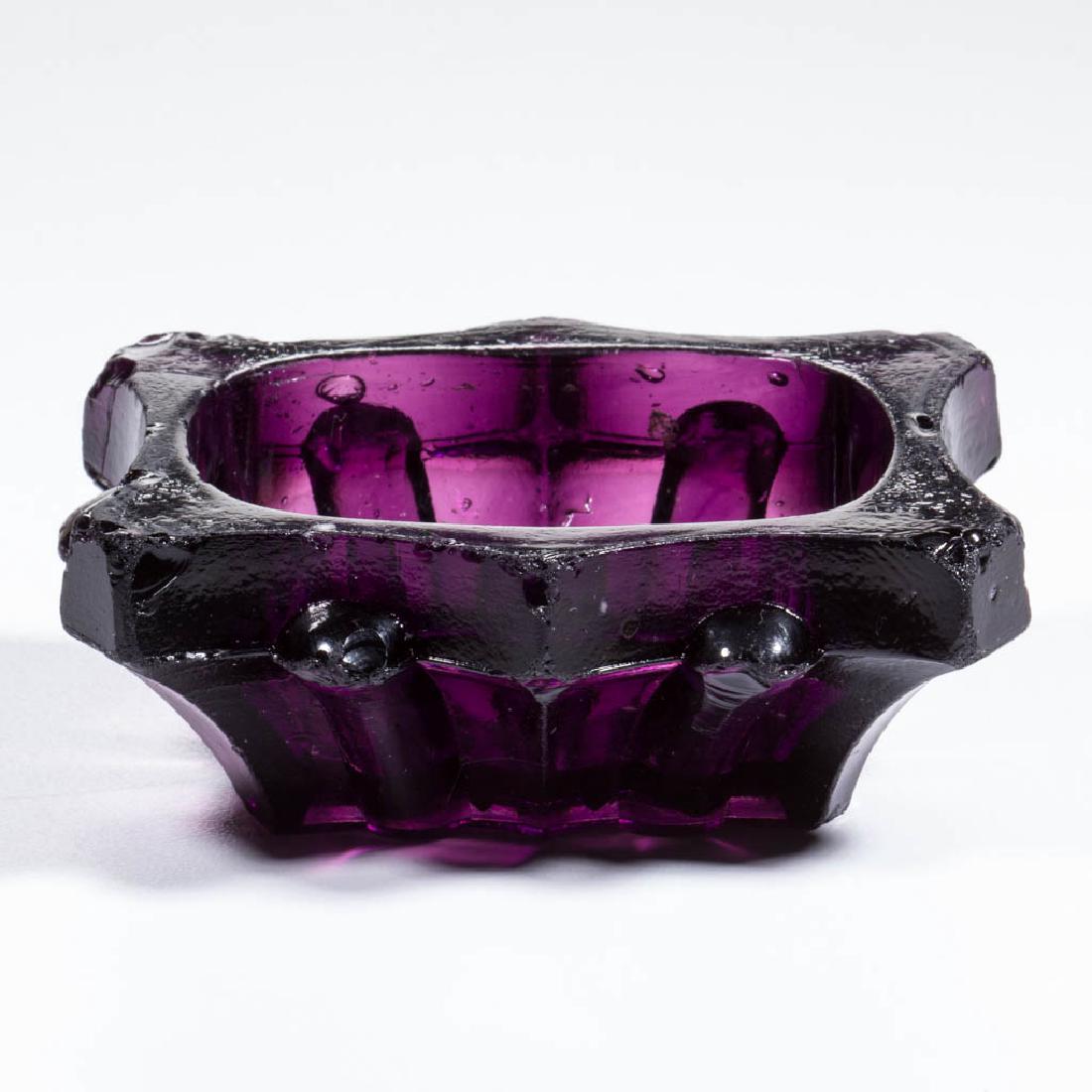 HEAVY CONCAVE PANEL AND PILLAR PRESSED OPEN SALT (1 of 1)