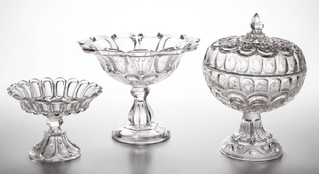 ASSORTED EAPG COMPOTES, LOT OF THREE (1 of 1)