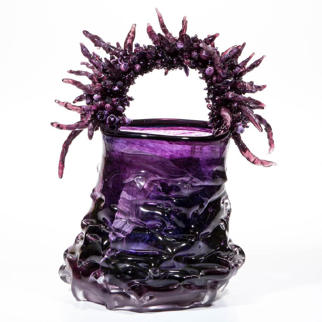 LAURA DONEFER STUDIO ART GLASS AMULET BASKET (1 of 3)