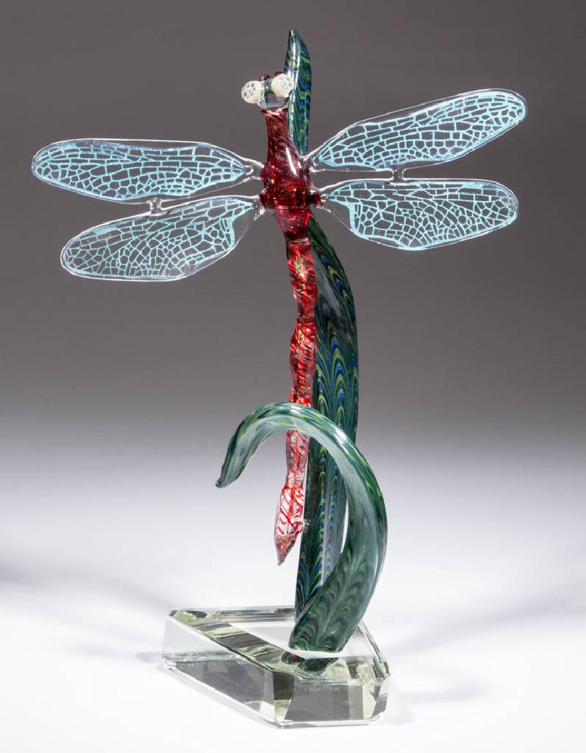 MILON TOWNSEND DRAGONFLY STUDIO ART GLASS FIGURAL (1 of 4)