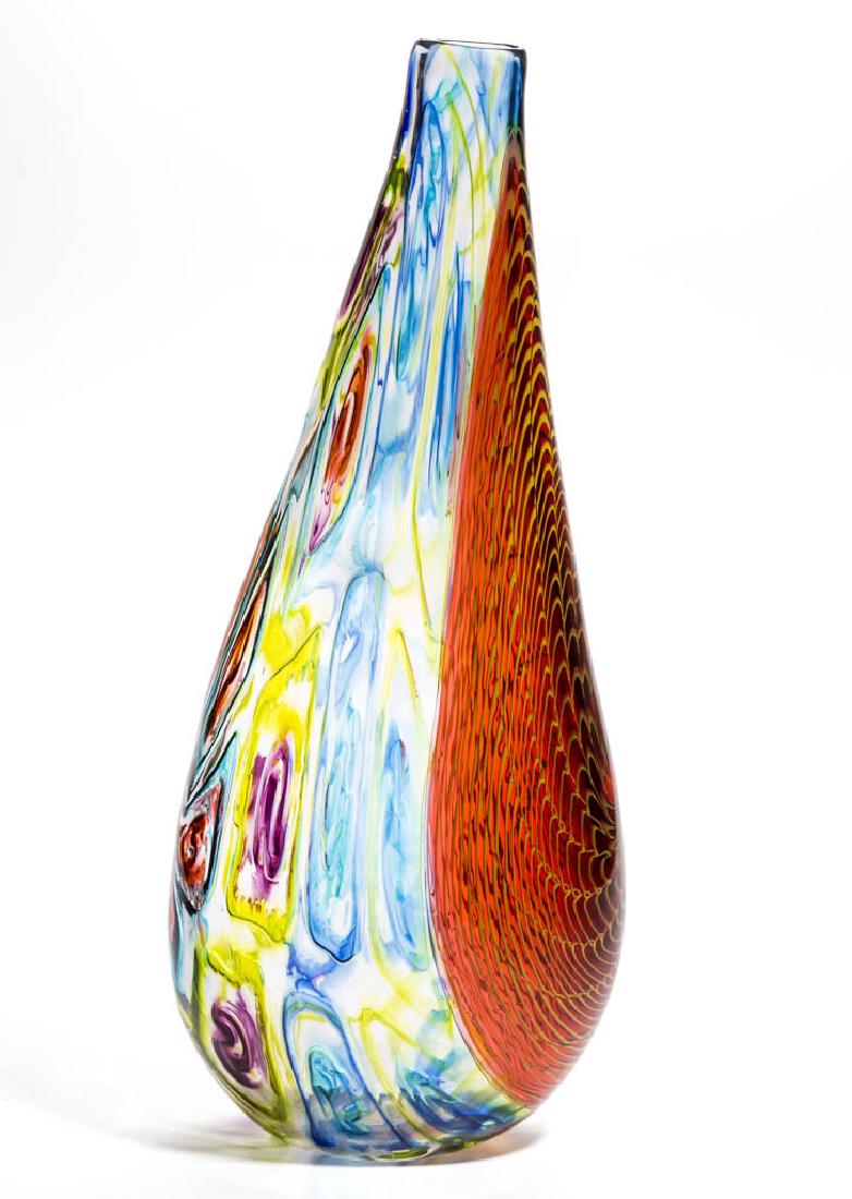 CHRISTIAN THIRION STUDIO ART GLASS WAVE VASE (1 of 3)