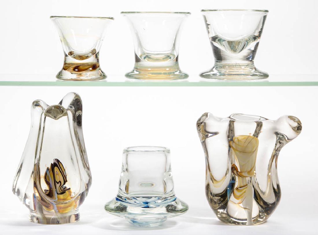 CHARLES WRIGHT STUDIO ART GLASS ARTICLES, LOT OF SIX (1 of 1)
