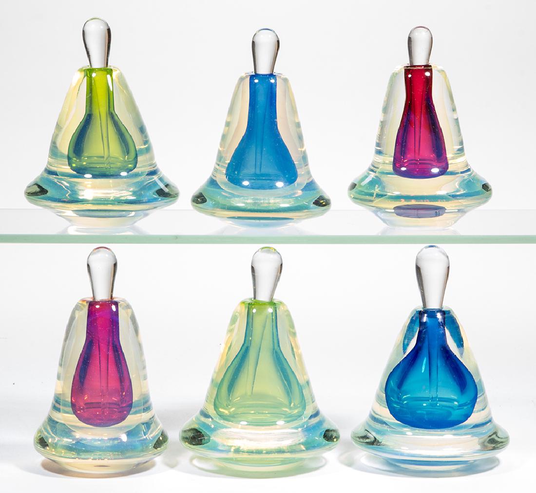 CHARLES WRIGHT STUDIO ART GLASS PERFUME BOTTLES, LOT OF (1 of 1)