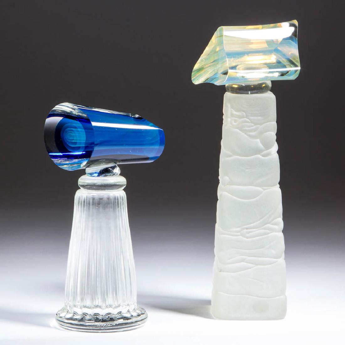 STUDIO ART GLASS SCULPTURES, LOT OF TWO (1 of 1)