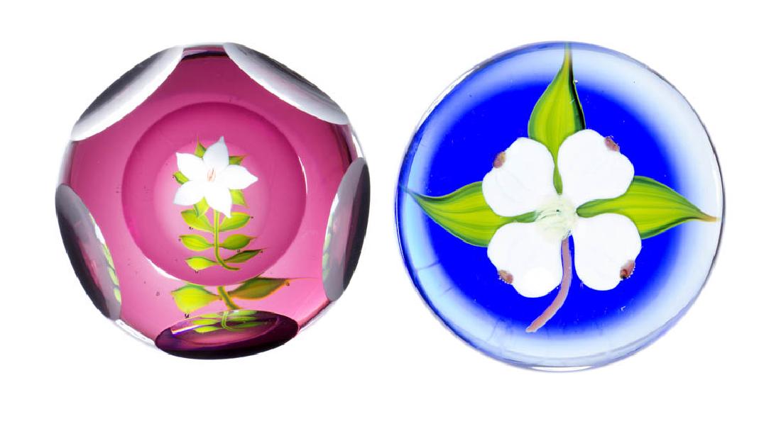 PAUL STANKARD STUDIO ART GLASS LAMPWORK PAPERWEIGHTS, (1 of 3)