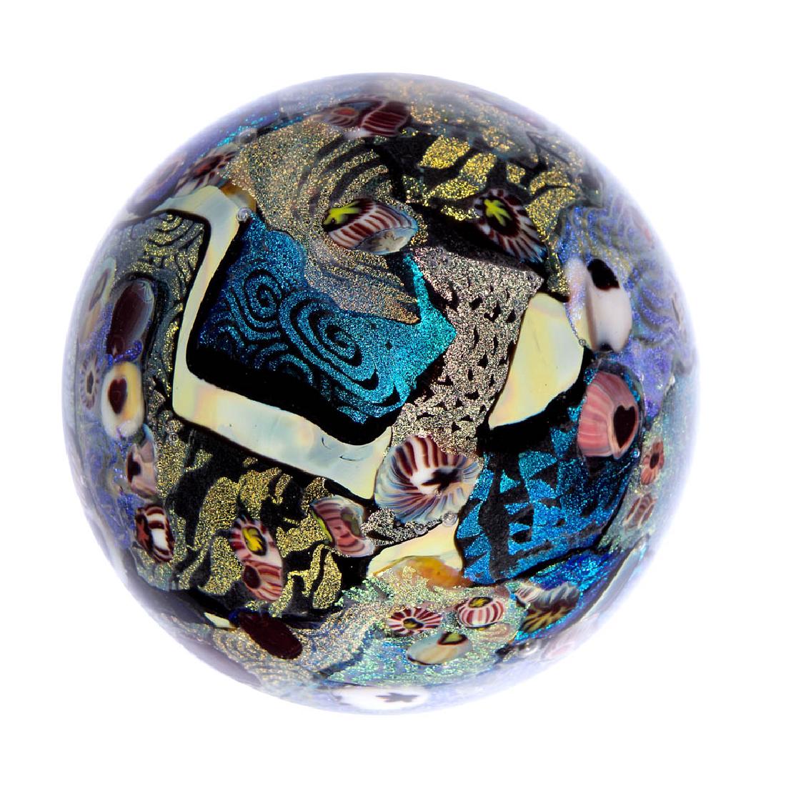PETER VANDERLAAN STUDIO ART GLASS DICHROIC PAPERWEIGHT (1 of 1)