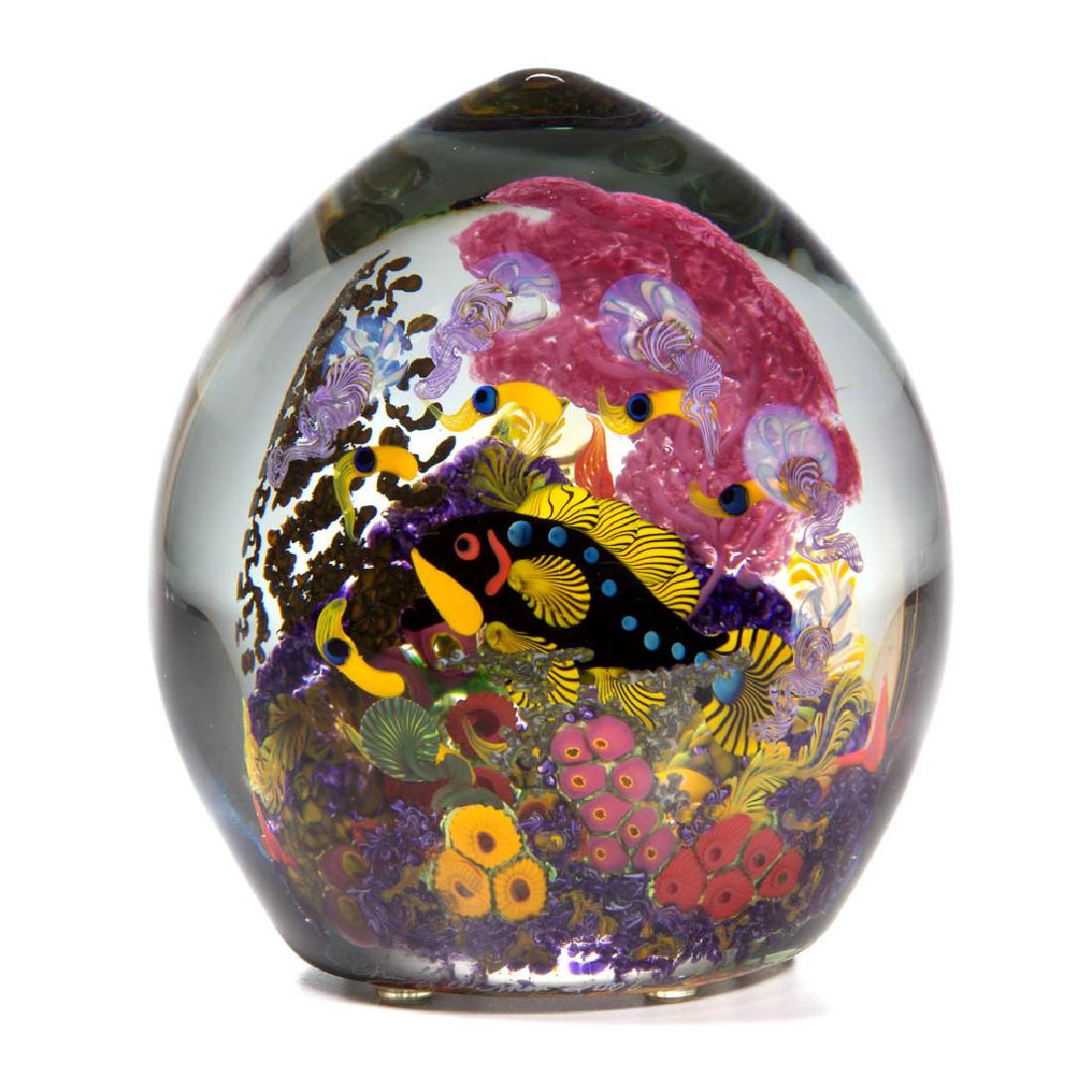 CHRIS HEILMAN STUDIO ART GLASS LAMPWORK PAPERWEIGHT / (1 of 2)