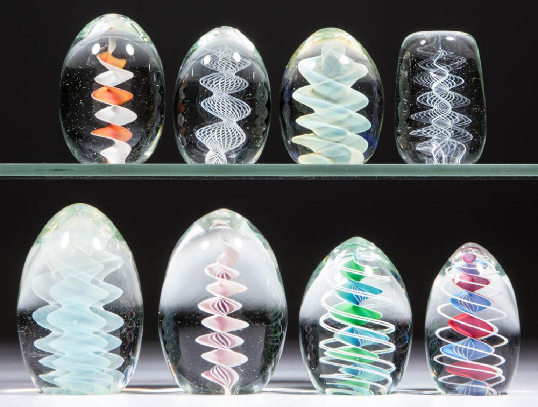 CHARLES WRIGHT STUDIO ART GLASS PAPERWEIGHTS, LOT OF (1 of 1)