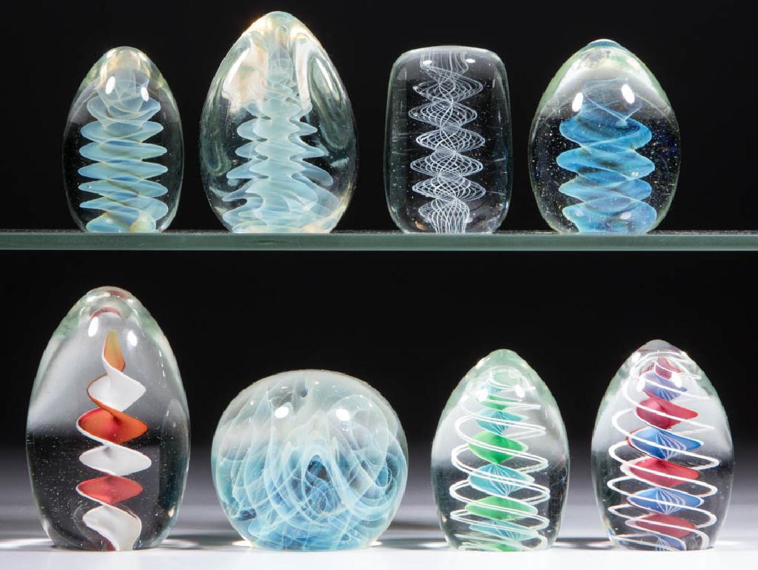 CHARLES WRIGHT STUDIO ART GLASS PAPERWEIGHTS, LOT OF (1 of 1)