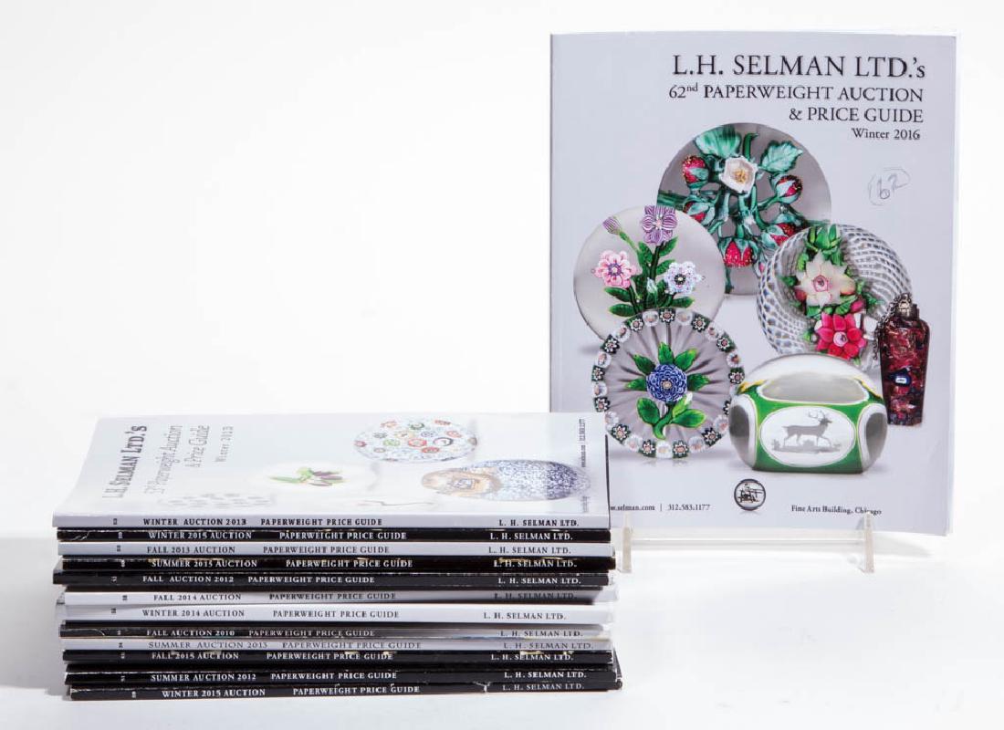 LH SELMAN PAPERWEIGHT AUCTION CATALOGUES, LOT OF 16 (1 of 1)