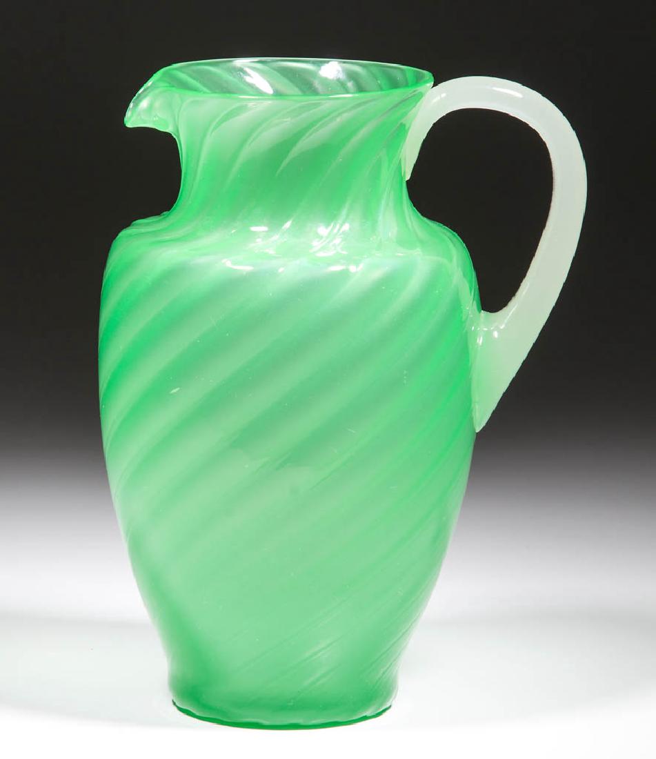 STEUBEN SWIRL ART GLASS PITCHER (1 of 1)