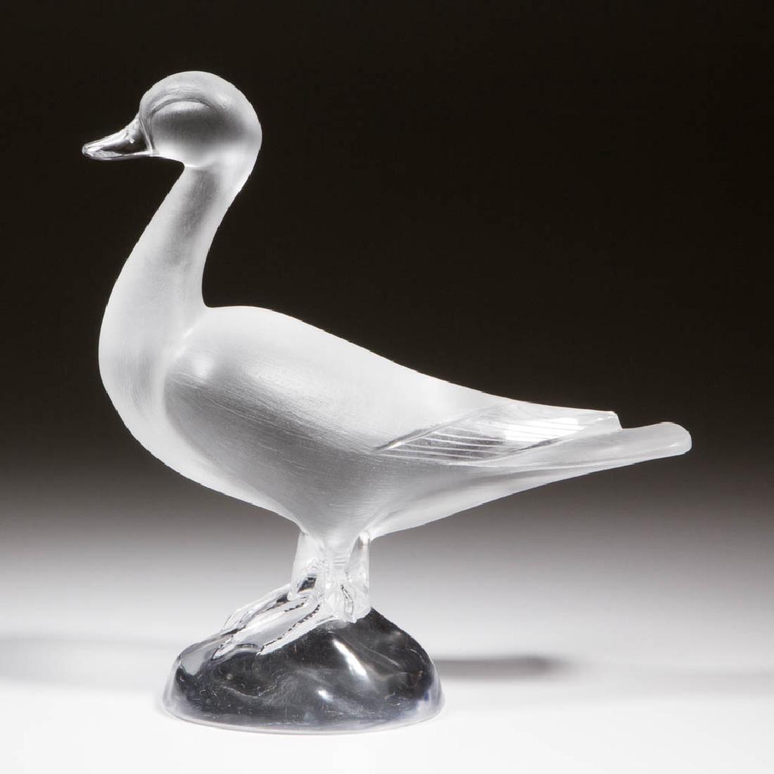 LALIQUE DUCK ART GLASS FIGURE (1 of 2)