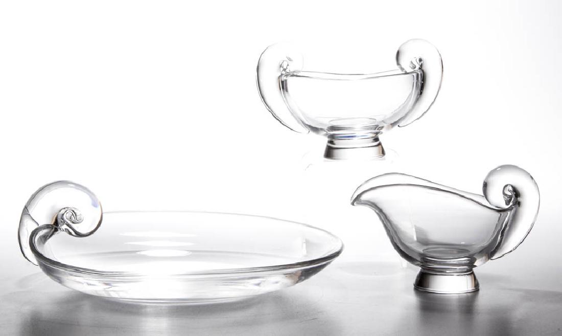 STEUBEN CRYSTAL ARTICLES, LOT OF THREE (1 of 1)