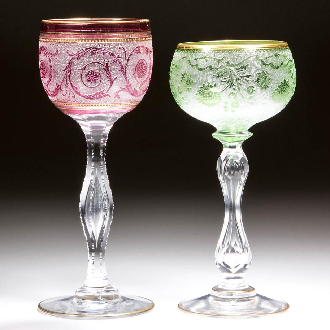 ASSORTED CONTINENTAL ETCHED WINES, LOT OF TWO (1 of 1)