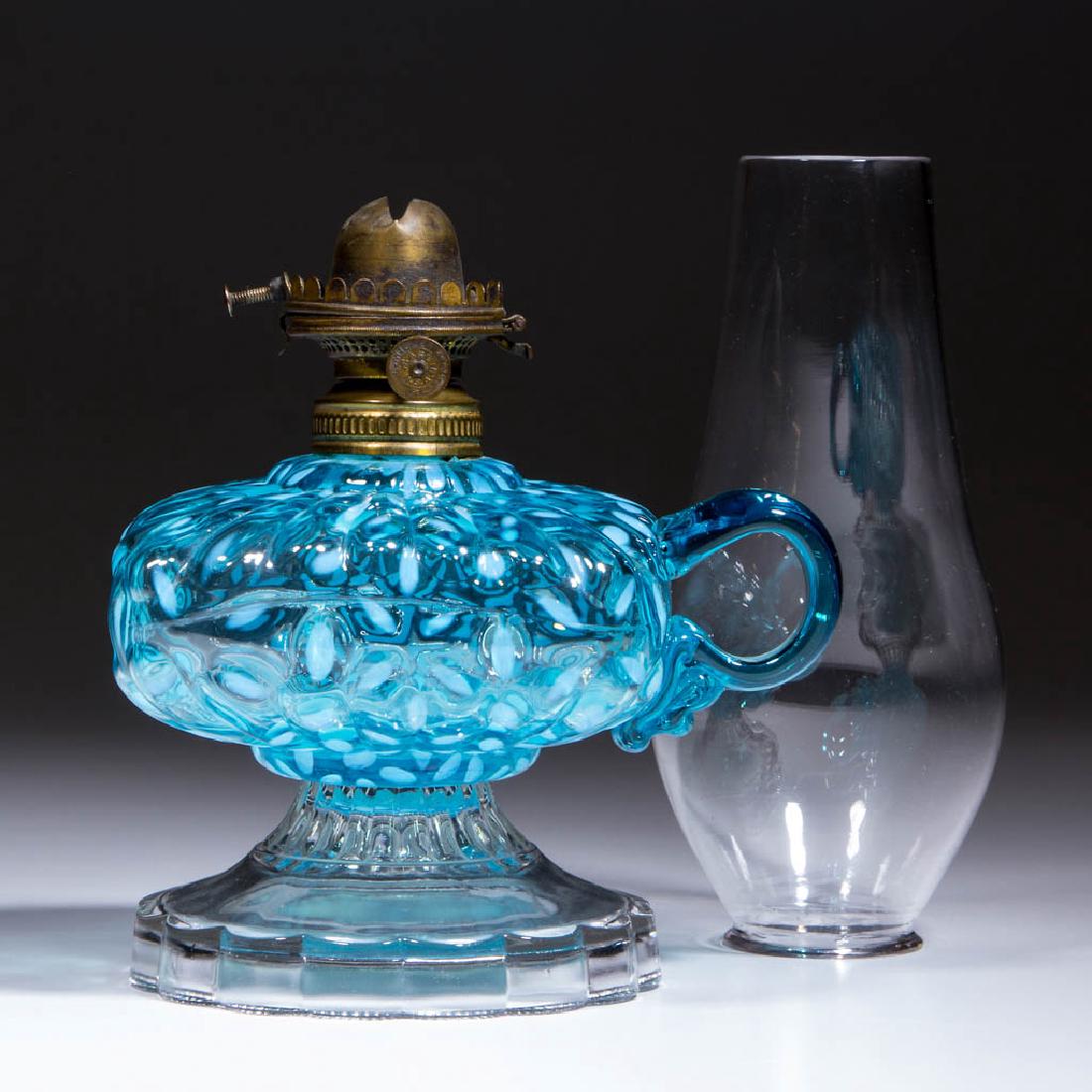 HOBBS NO. 341 / SNOWFLAKE KEROSENE FOOTED FINGER LAMP (1 of 1)