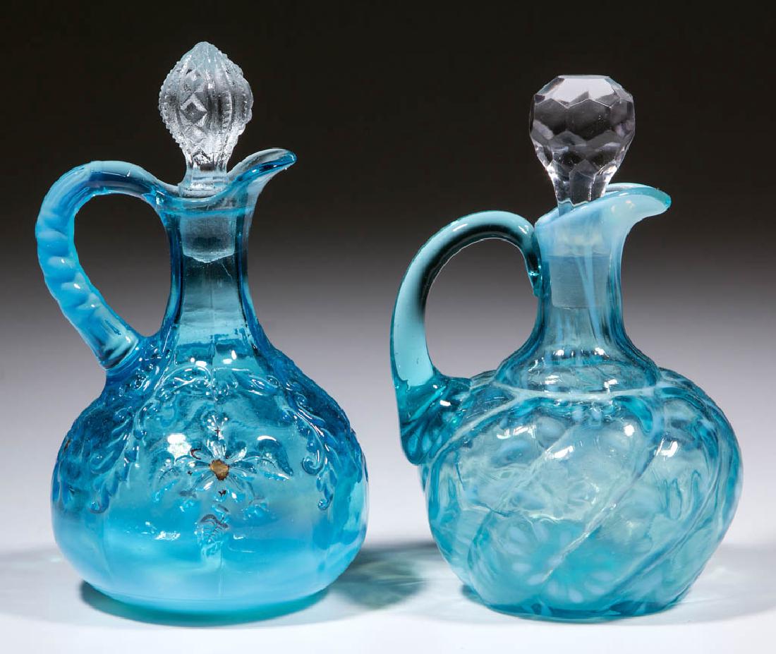 ASSORTED OPALESCENT CRUETS, LOT OF TWO (1 of 1)