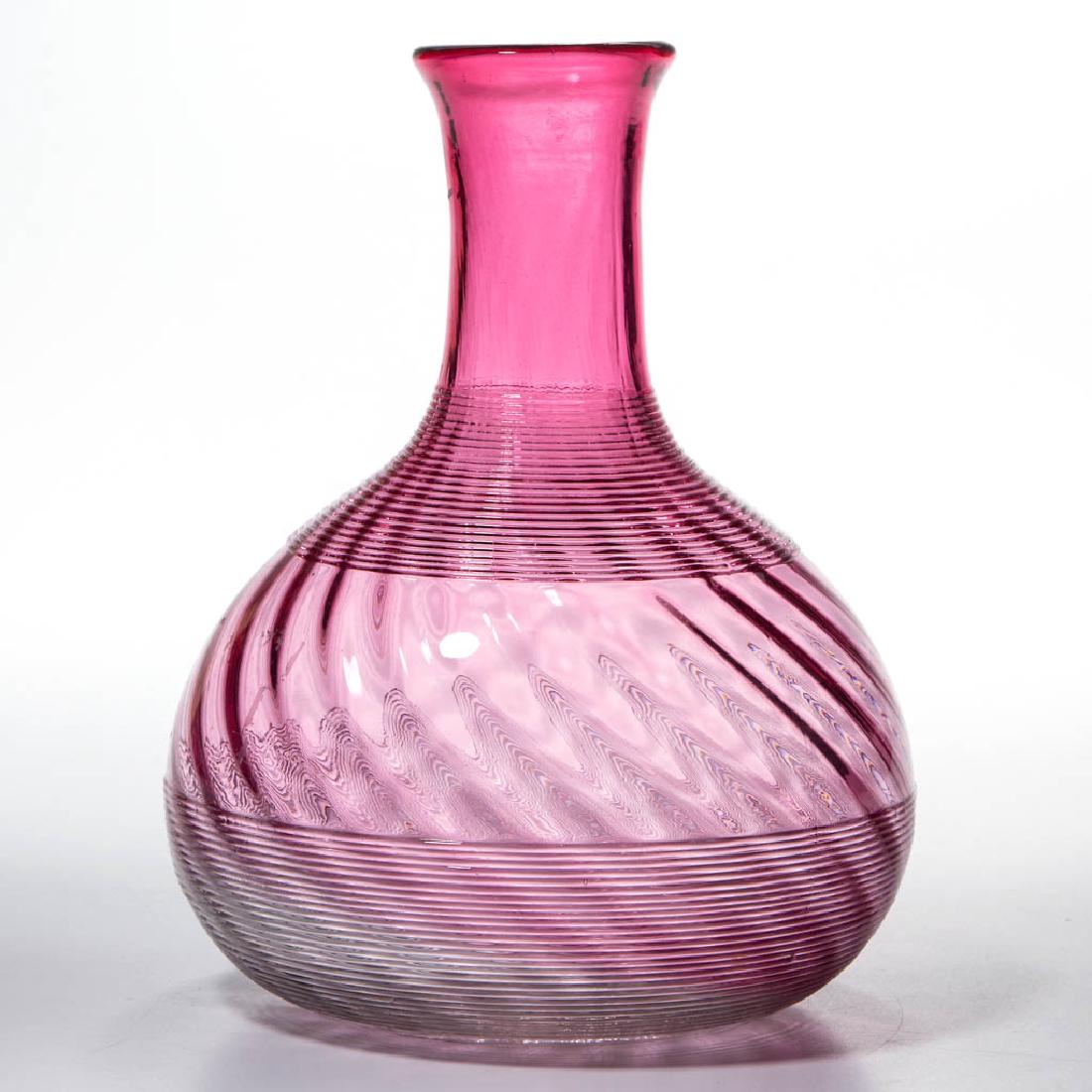 THREADED RUBINA SWIRL WATER CARAFE. (1 of 1)