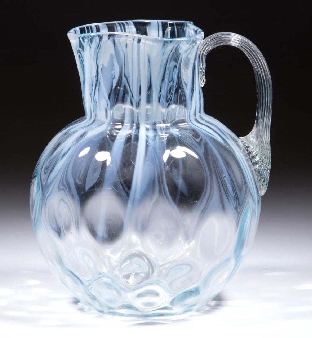 VICTORIAN SPOT-OPTIC SPATTER GLASS PITCHER (1 of 1)