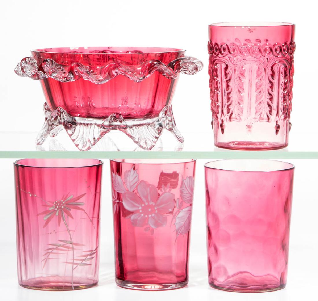 ASSORTED VICTORIAN OPTIC PATTERN TABLE ARTICLES, LOT OF (1 of 1)