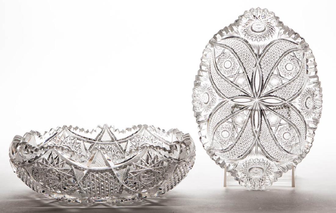 AMERICAN BRILLIANT CUT GLASS TABLE ARTICLES, LOT OF TWO (1 of 2)