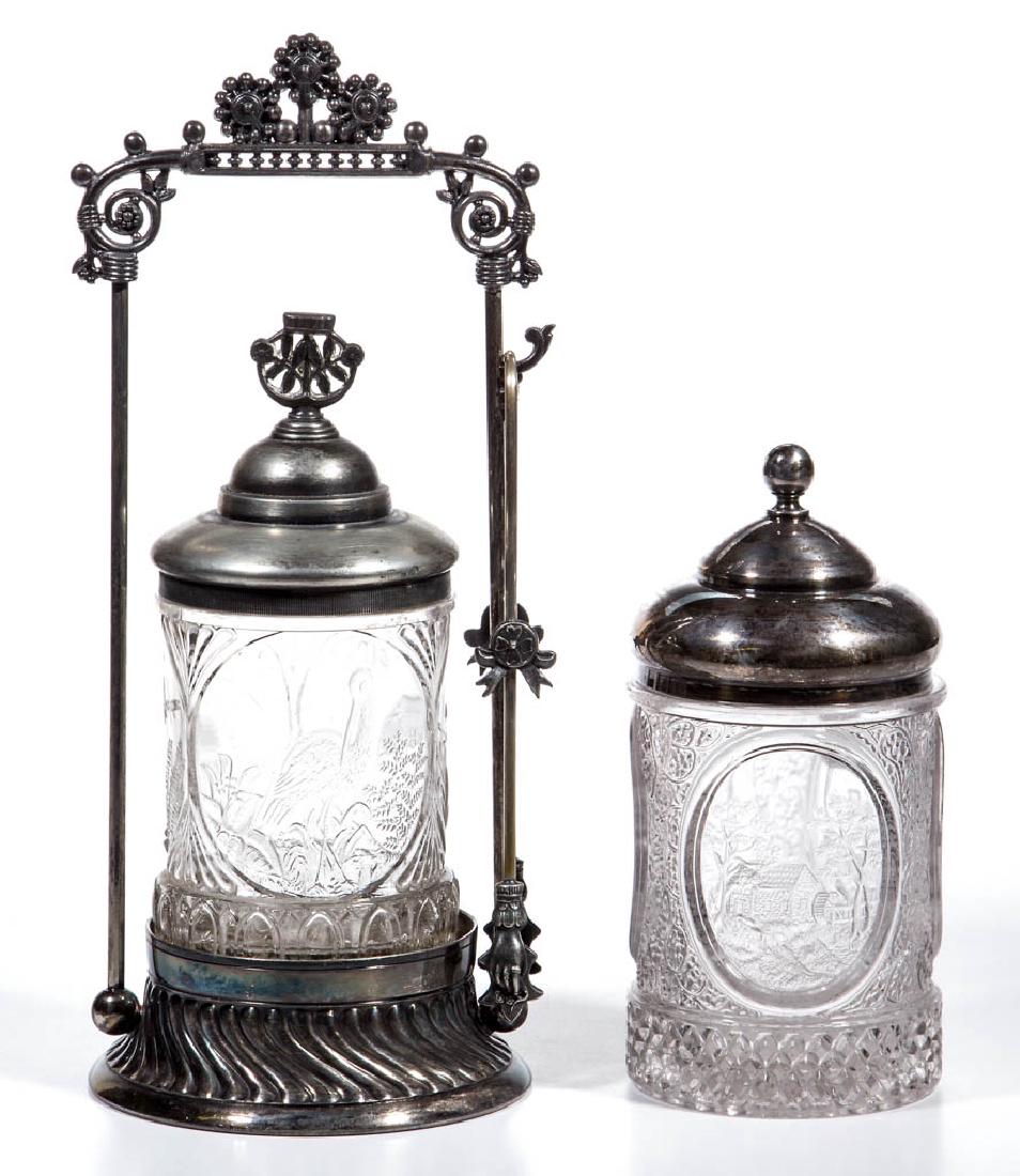 ASSORTED EAPG PICKLE CASTERS, LOT OF TWO (1 of 1)