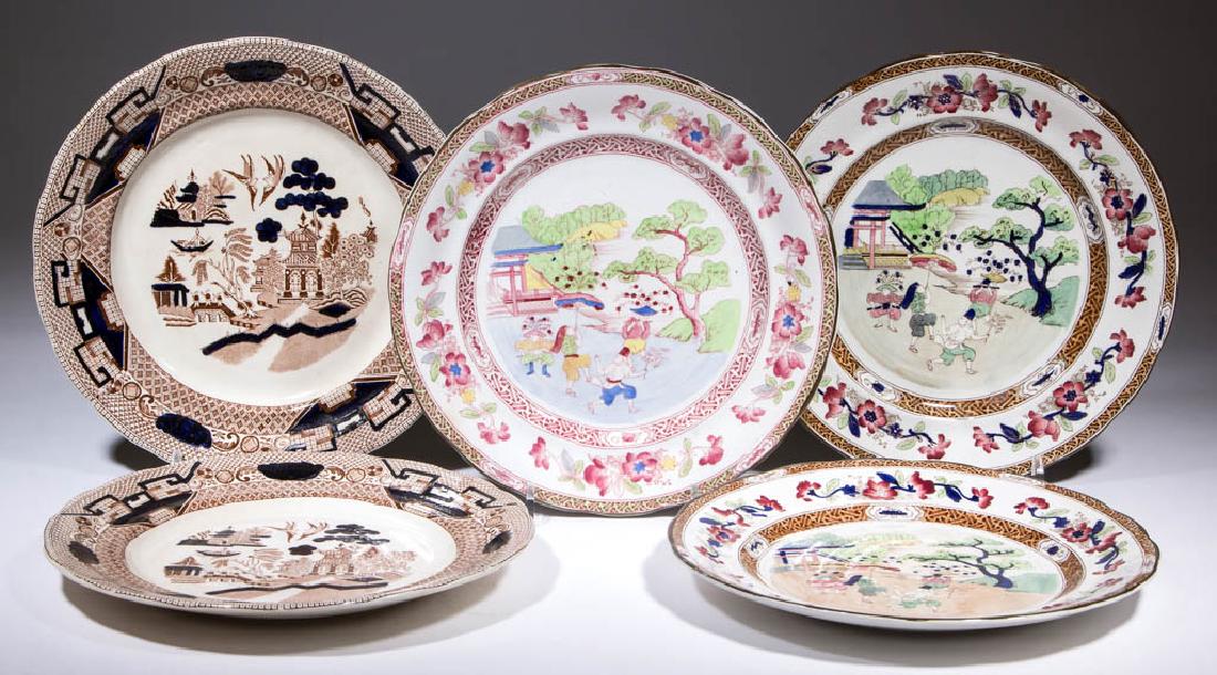 BUFFALO POTTERY CERAMIC PLATES, LOT OF FIVE (1 of 1)