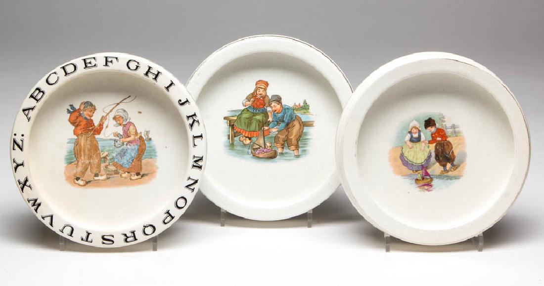 BUFFALO POTTERY CHILDREN'S CERAMIC DISHES, LOT OF THREE (1 of 1)