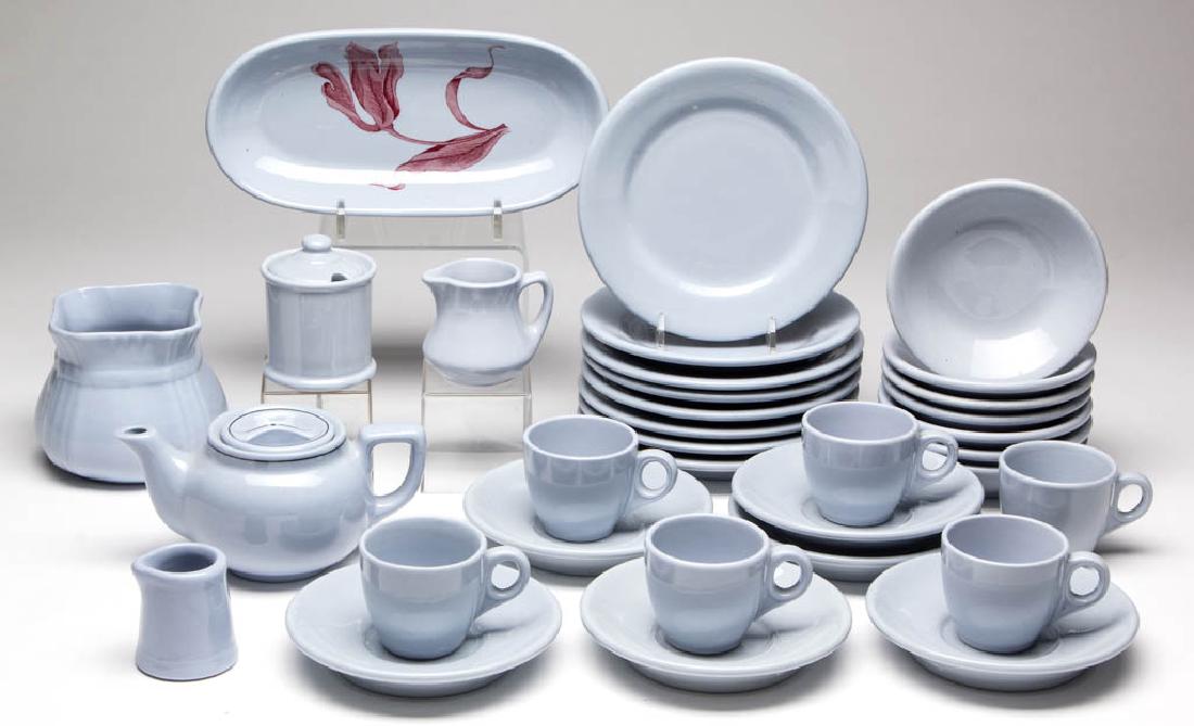 BUFFALO CHINA BLUE LUNE CERAMIC TEA ARTICLES, LOT OF 33 (1 of 1)