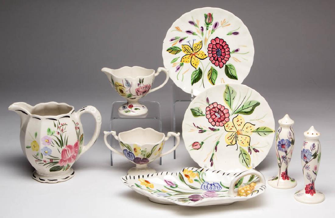 BLUE RIDGE POTTERY FLORAL CERAMIC ARTICLES, LOT OF (1 of 1)