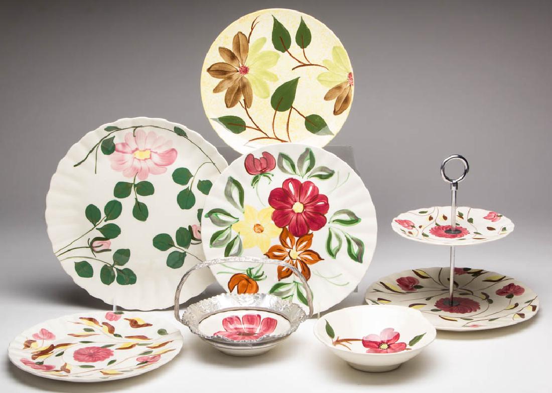 BLUE RIDGE POTTERY FLORAL CERAMIC ARTICLES, LOT OF (1 of 1)