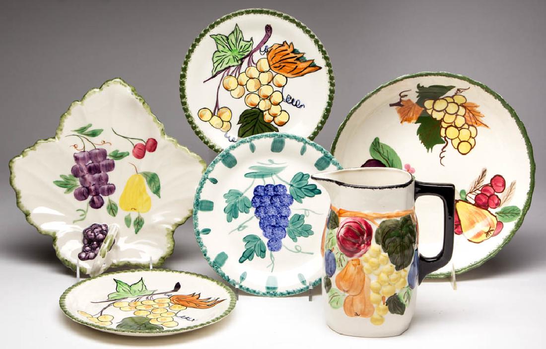 BLUE RIDGE POTTERY FRUIT CERAMIC ARTICLES, LOT OF SIX (1 of 1)