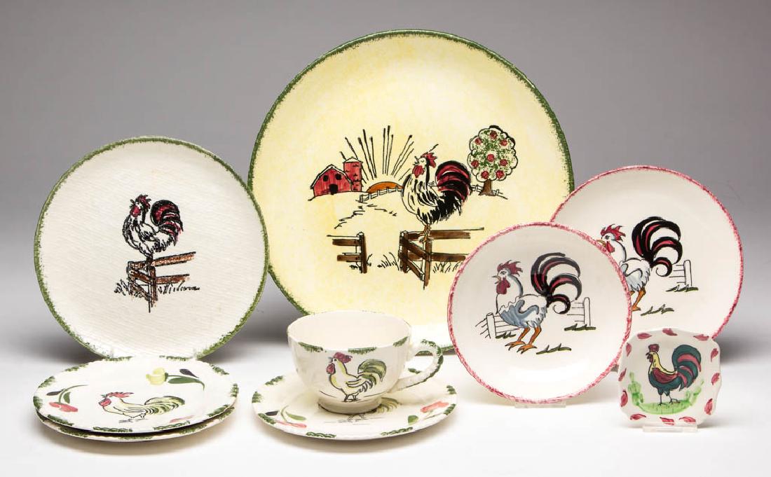 BLUE RIDGE POTTERY HAND-PAINTED ROOSTER CERAMIC (1 of 1)