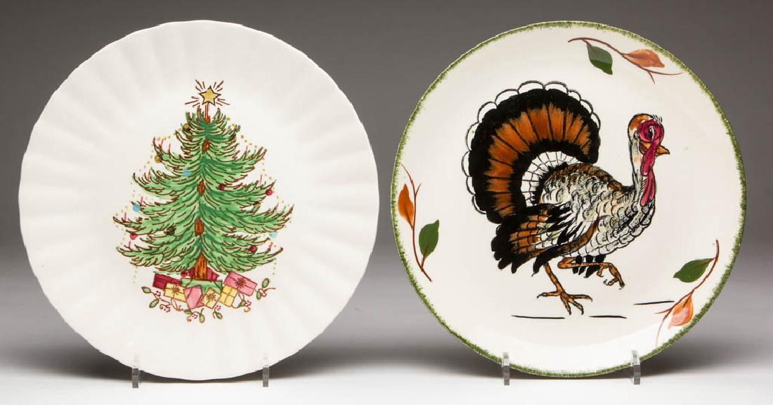 BLUE RIDGE POTTERY HOLIDAY CERAMIC PLATES, LOT OF TWO (1 of 1)