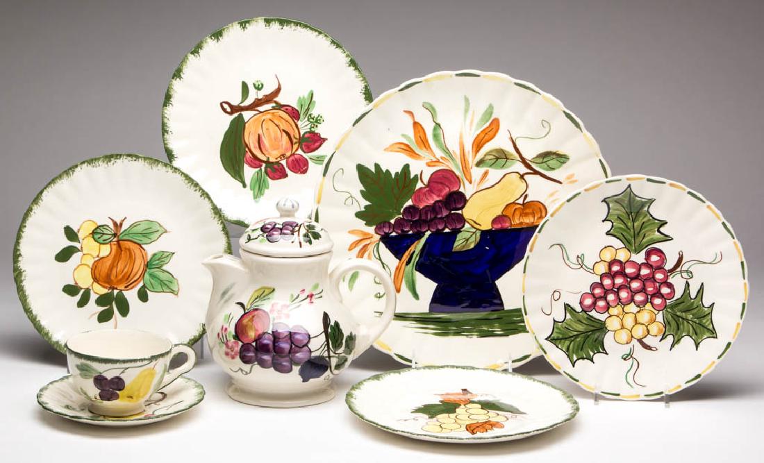 BLUE RIDGE POTTERY FRUIT CERAMIC ARTICLES, LOT OF EIGHT (1 of 1)