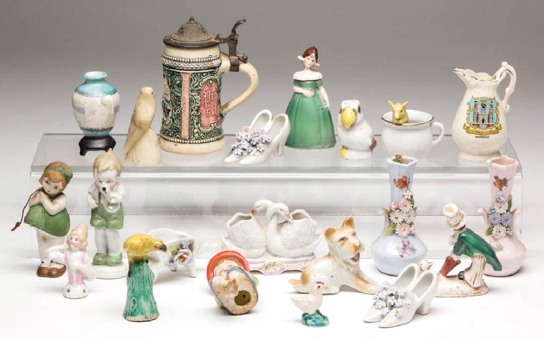 GERMAN AND OTHER CERAMIC MINIATURES, LOT OF 21 (1 of 1)