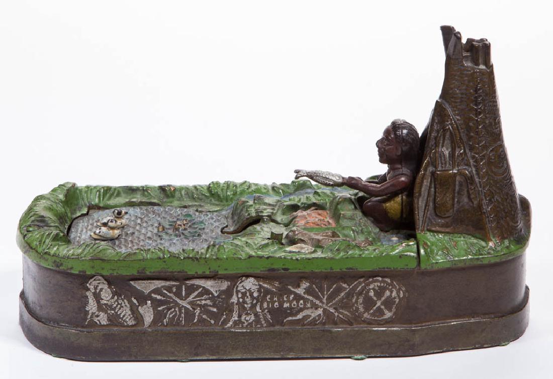 BIG CHIEF MOON CAST-IRON MECHANICAL BANK (1 of 3)