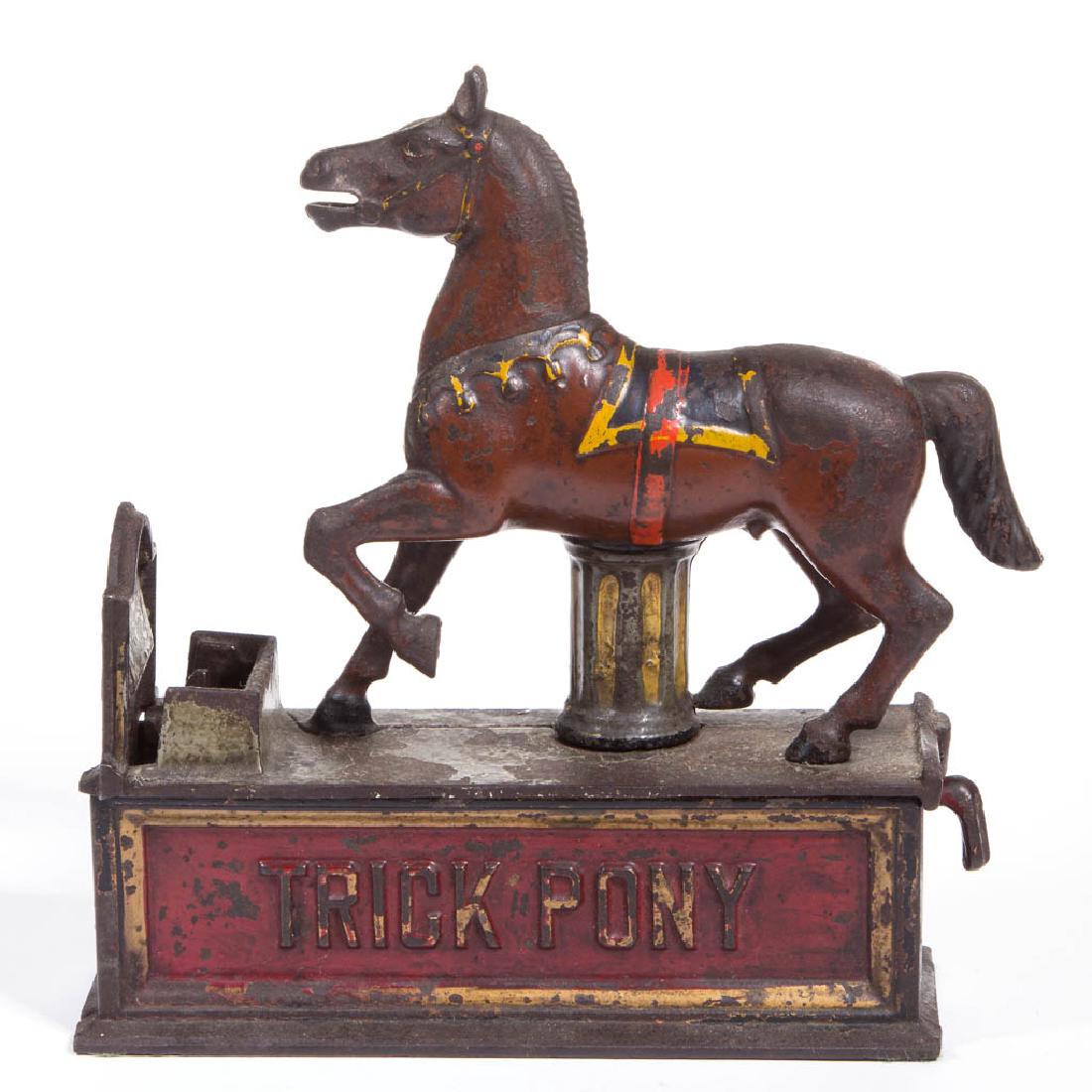 TRICK PONY CASTIRON MECHANICAL BANK