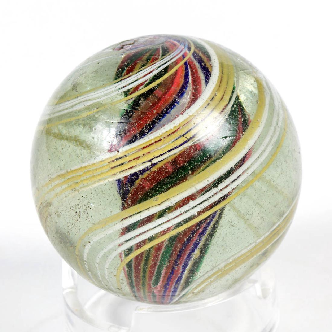 ANTIQUE TRANSPARENT SWIRL LARGE MARBLE (1 of 1)