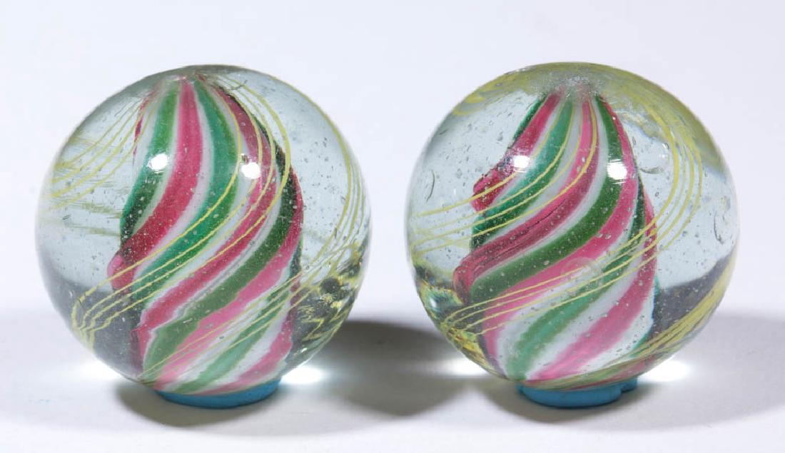 ANTIQUE TRANSPARENT SWIRL MARBLES, LOT OF TWO (1 of 1)