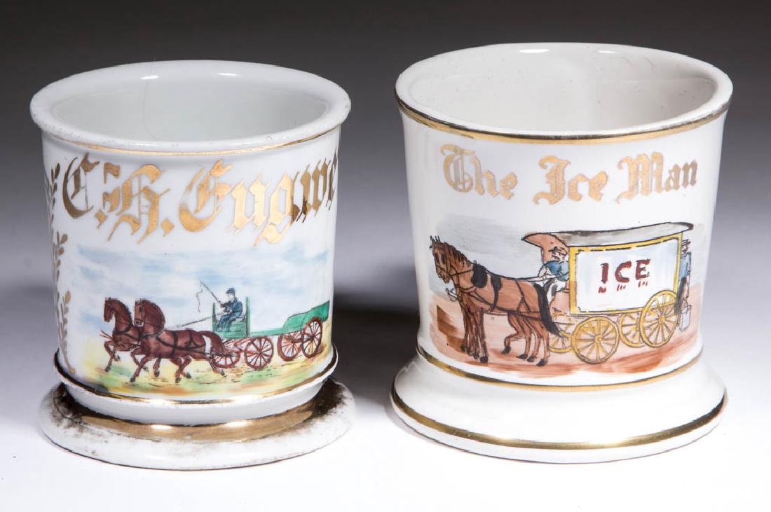 HORSE-DRAWN DELIVERY WAGON OCCUPATIONAL SHAVING MUG (1 of 2)